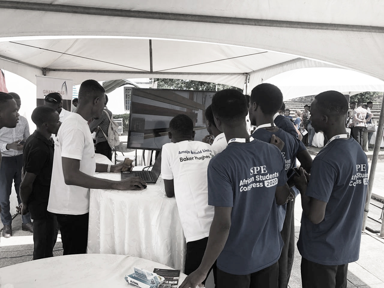 Students interacting with PetSim